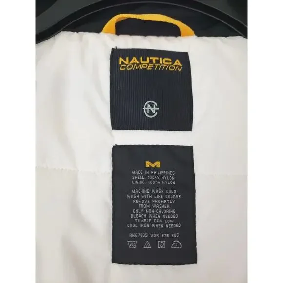 Nautica Competition ~Men's Size M~ Off-White/Black Coat Winter Zip-Up Jacket.